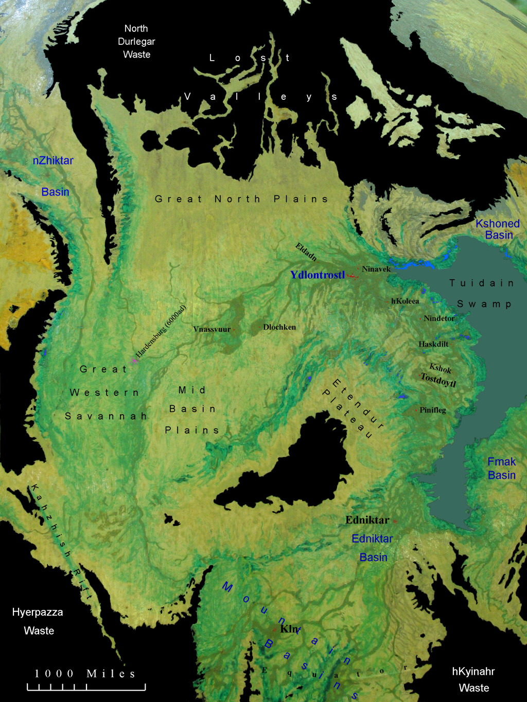 Map of the Ydlontrostl Basin